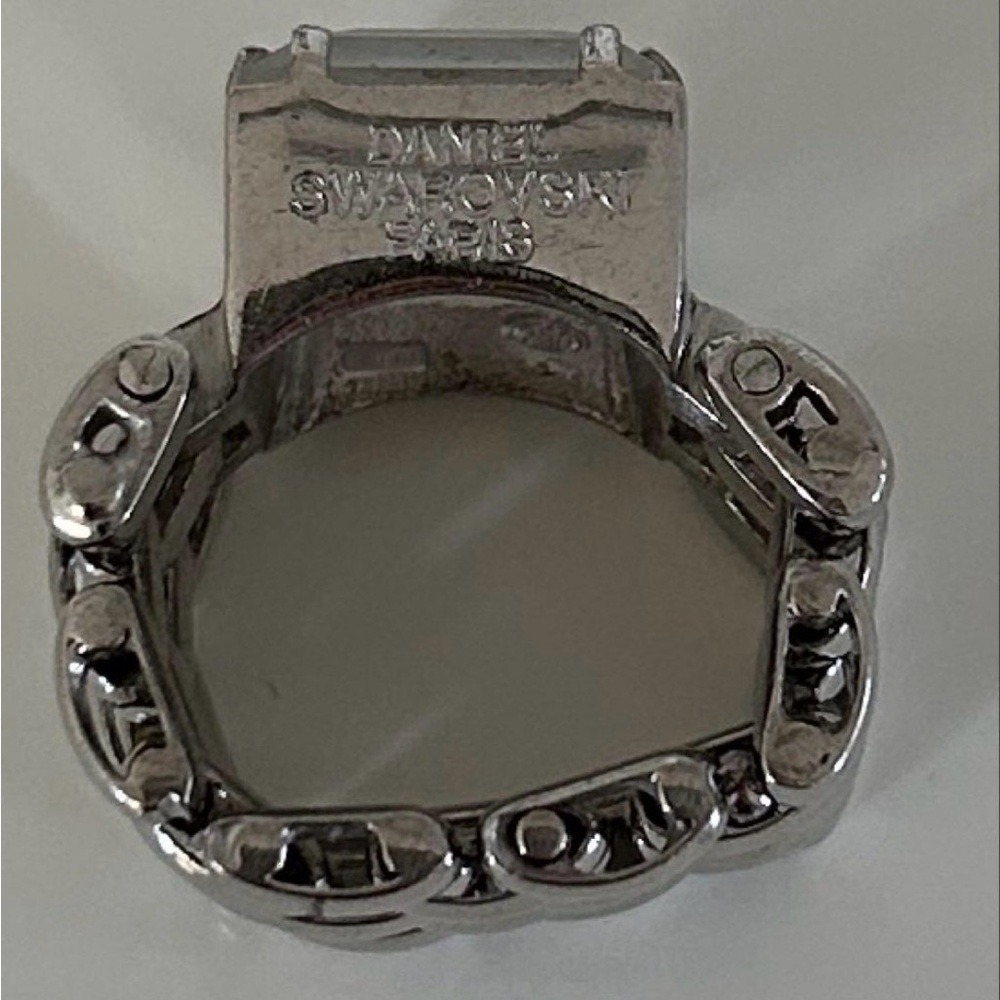 Daniel Swarovski Swarovski Stilla Square Cut .925 SS w Emerald Cut Crystal-RARE - Picture 8 of 10
